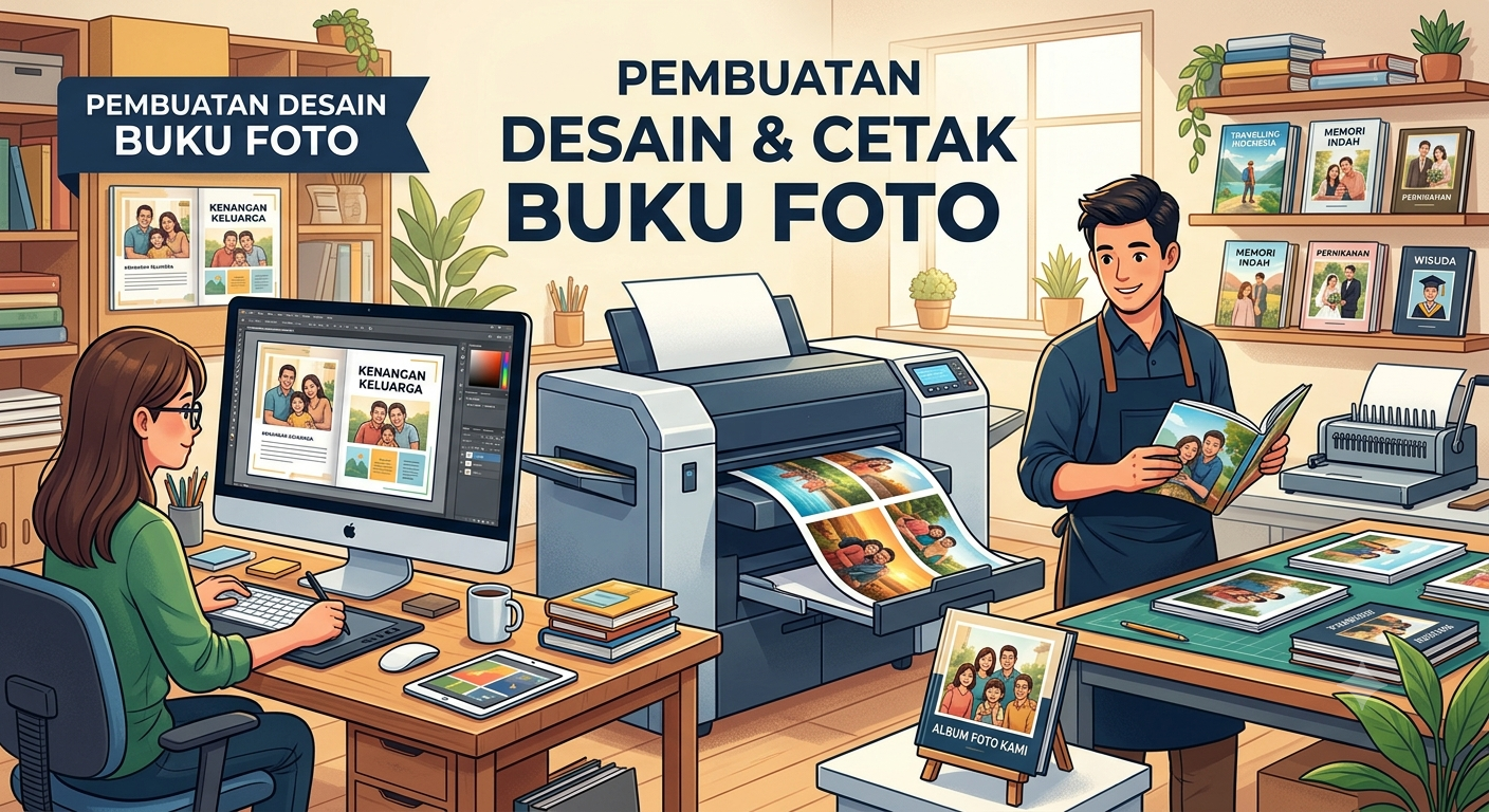 Pembuatan Desain dan Cetak Buku Foto